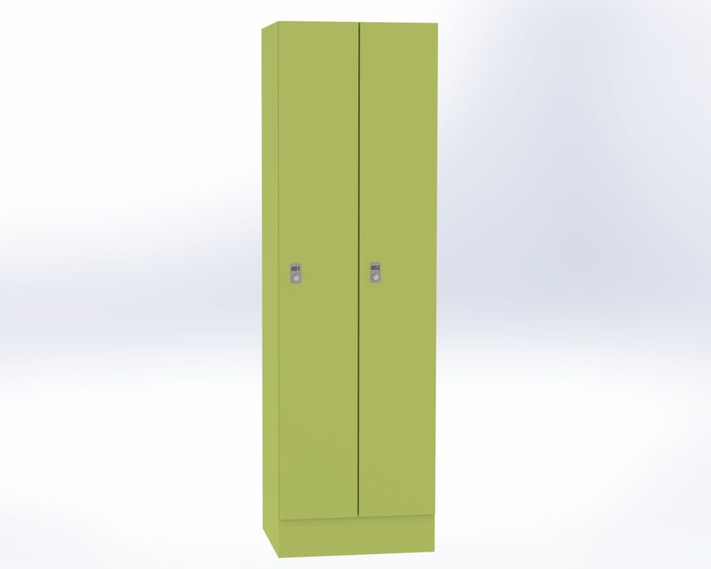 Trockenraum-Spind auf Sockel  - 2 Abt. Vivo Zylinderschloss