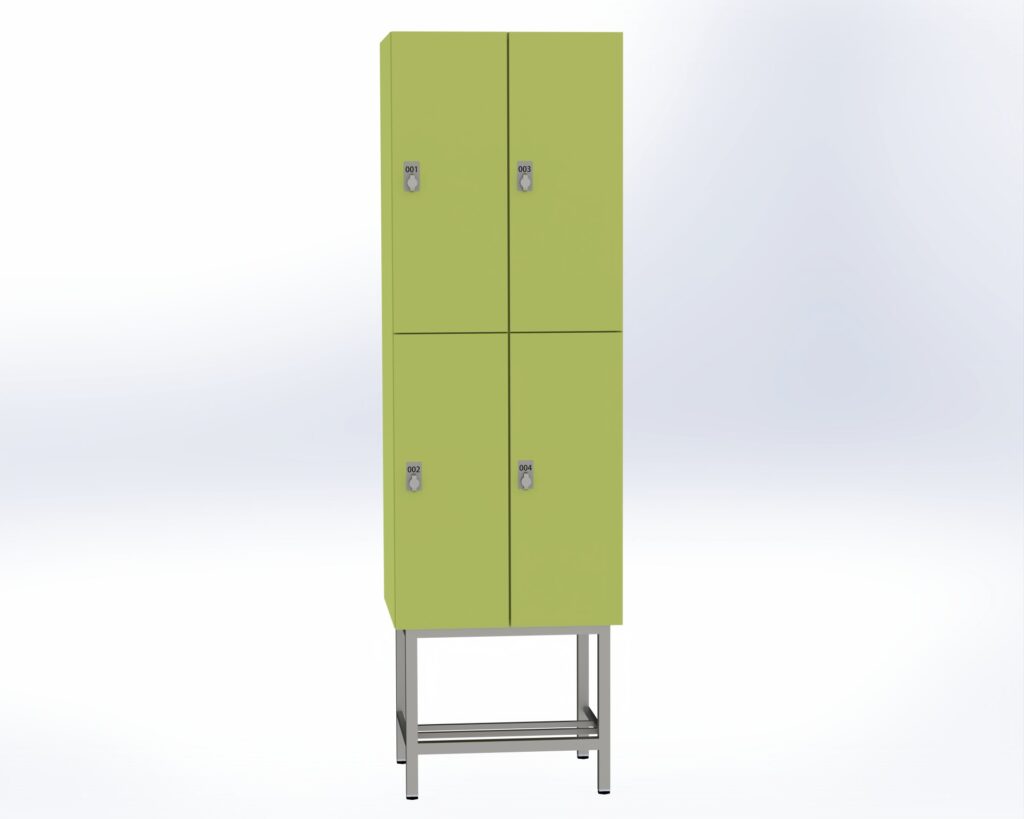 Trockenraum-Spind mit Untergestell - 2 Abt. Vivo Drehriegel