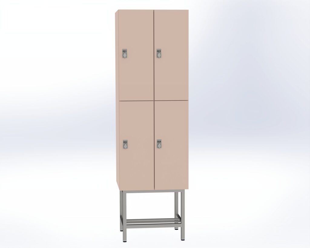 Trockenraum-Spind mit Untergestell - 2 Abt. Orichdee Drehriegel