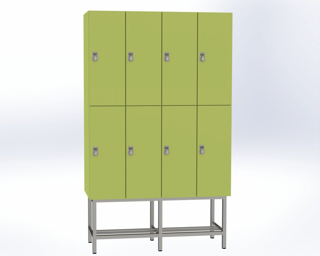 Trockenraum-Spind mit Untergestell - 4 Abt. Vivo Drehriegel