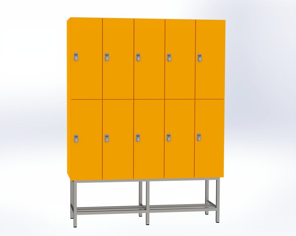 Trockenraum-Spind mit Untergestell - 5 Abt. Mango Drehriegel