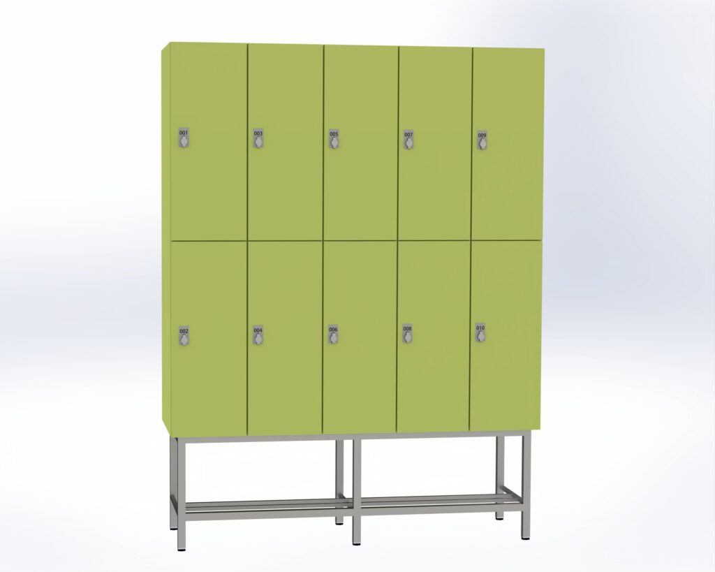 Trockenraum-Spind mit Untergestell - 5 Abt. Vivo Drehriegel