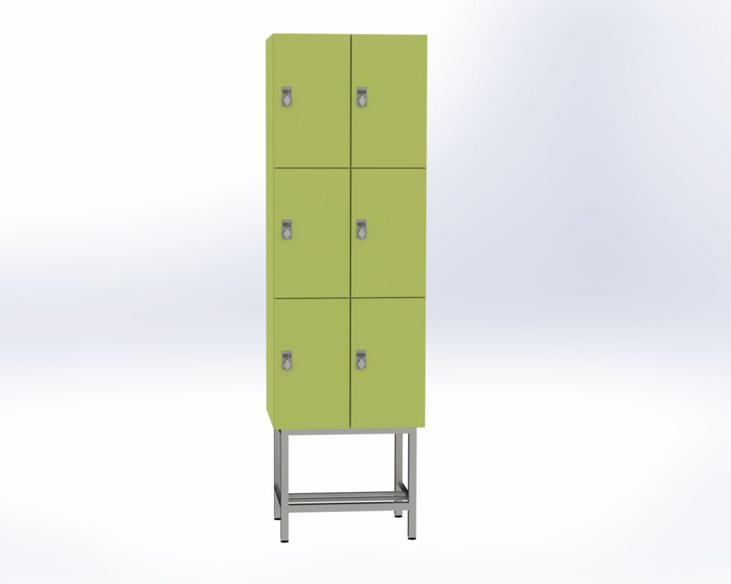 Trockenraum-Spind mit Untergestell - 2 Abt. Vivo Drehriegel