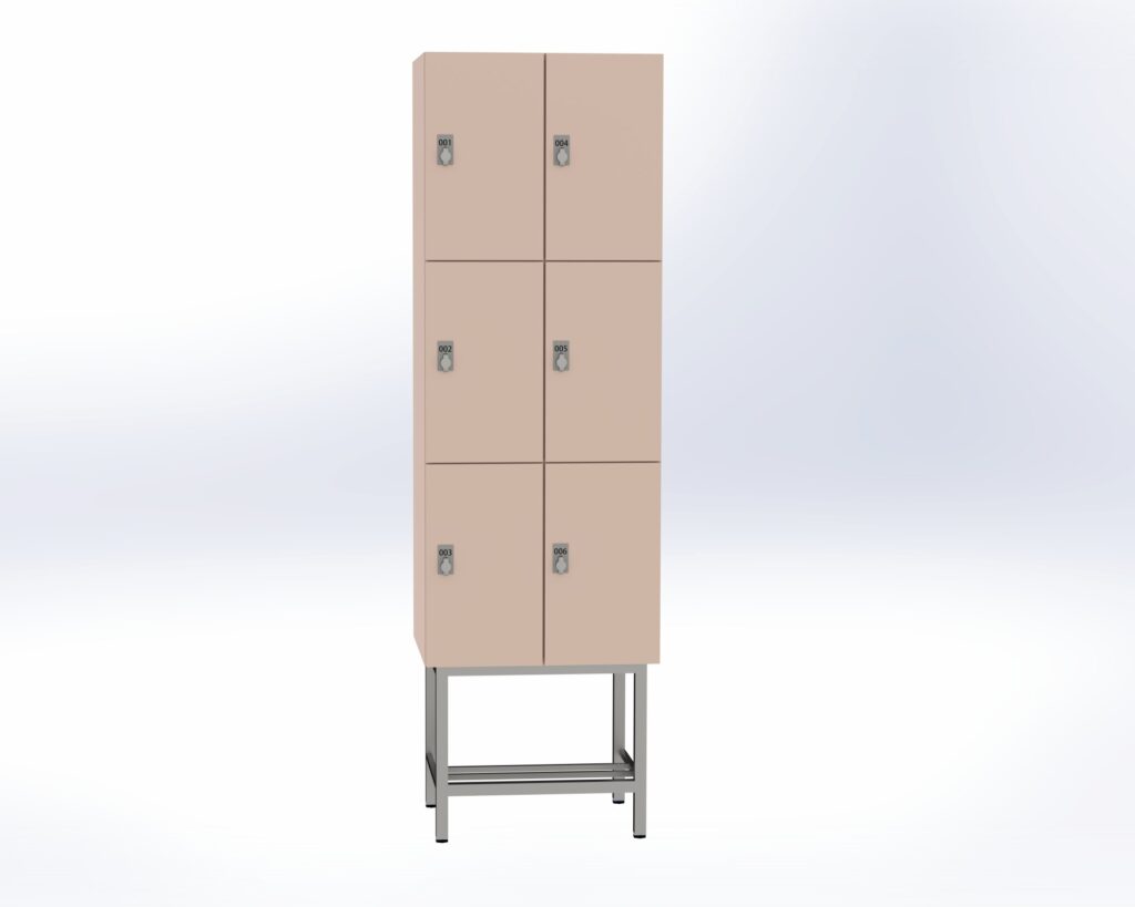 Trockenraum-Spind mit Untergestell - 2 Abt. Orichdee Drehriegel