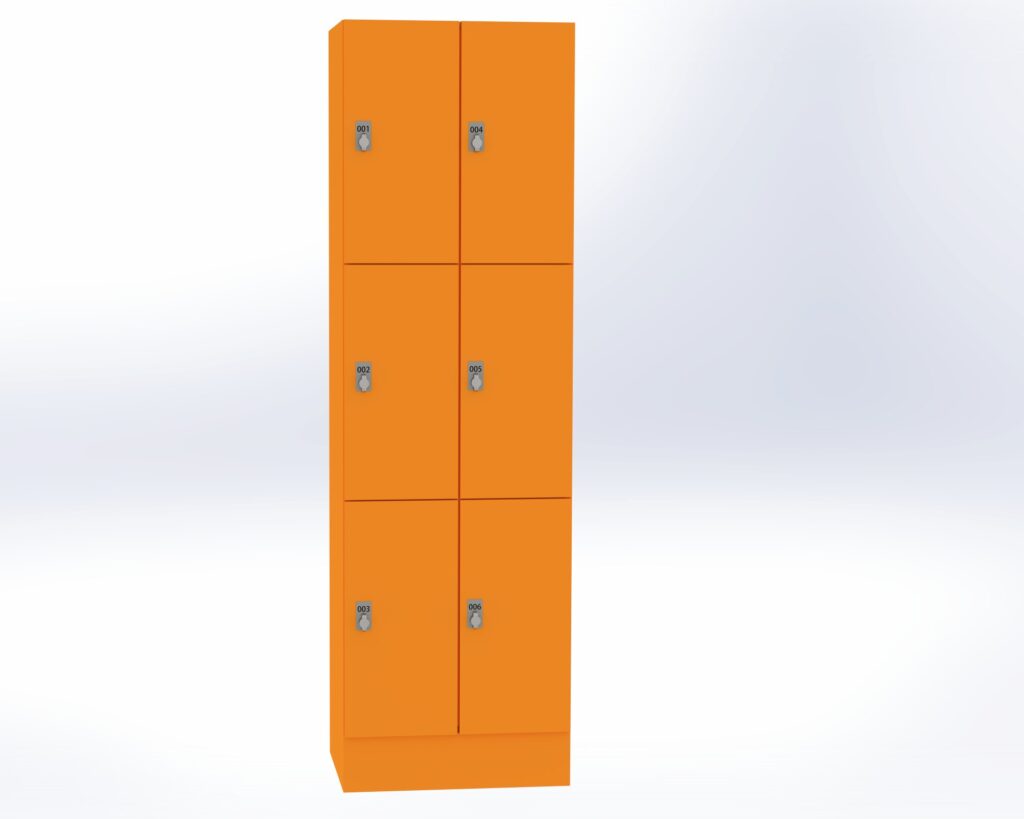 Trockenraum-Spind auf Sockel   - 2 Abt. Mandarin Drehriegel
